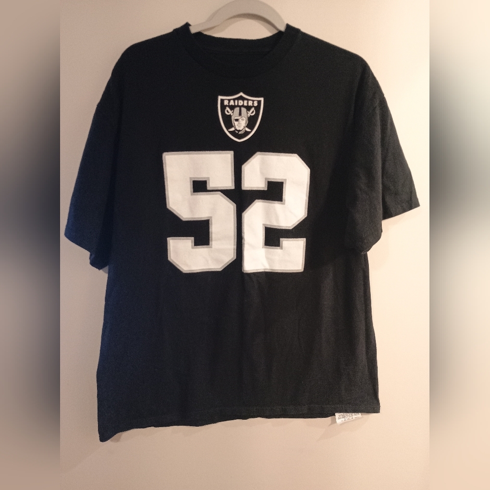 NFL Black Team Apparel Tee with White Printed Labels